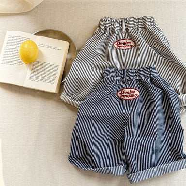 Norin Barnbyxor med Ränder – Unisex Sommarbyxor i Bomull (0–6 År) – Bekväm Passform & Unik Design More For Mini