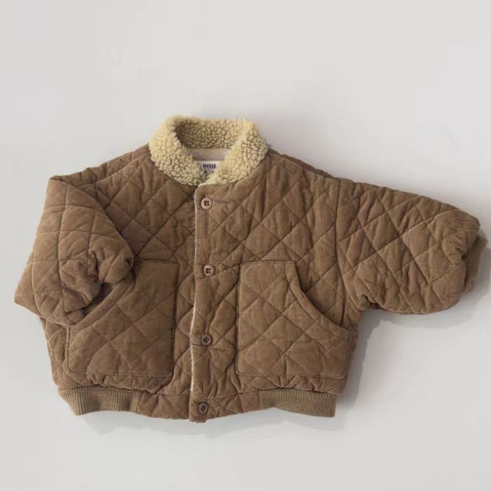 Gewatteerde Jas - Little Wanderer Jongens, Bruin/Beige, Katoen, Maat 0-6 Jaar-More For Mini