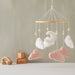 Babymobiel met Wolken - Droomwolk Unisex, Bruin/Roze, Katoen, 45 cm hoog x 23 cm breed-More For Mini