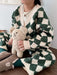 Stickat rutigt klädset – Lilla schackmästaren unisex, Beige/Grön, Bomull, Storlek 0–6 år More For Mini