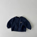 Vest met Love Me borduursel - Tender Meisjes, Blauw/Beige, Katoen, Maat 0-6 Jaar-More For Mini