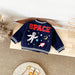 Baseball Jas met Ribbels - Ruimte Unisex, Blauw, Katoen, Maat 0-3 Jaar-More For Mini