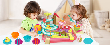 AquaFun PlayPark Vattenlekbord – Lärorik Vattenleksak med Fontän, Rutschkana & Djur | För Inne- & Utelek | För Barn 2–6 År More For Mini