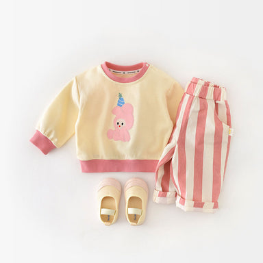 LittleBloom Randiga Babybyxor 0–3 År – Mjuk Bomull | Randigt | Bekväm Elastisk Midja More For Mini