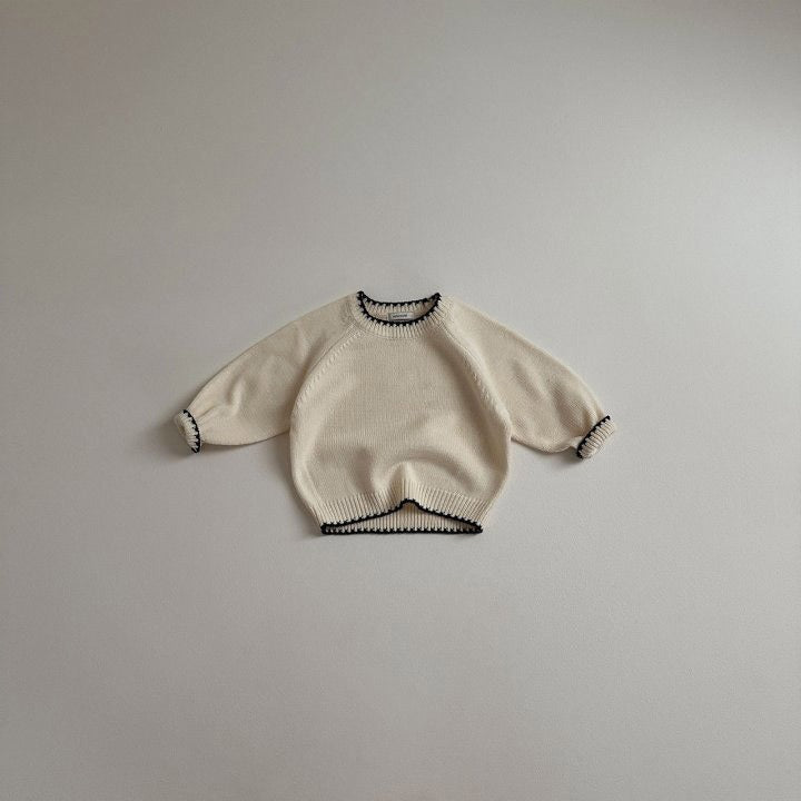 Gebreide Trui Retro - Toem Meisjes, Bruin/Beige/Wit, Katoen, Maat 0-7 Jaar-More For Mini