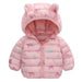 Winterjas met Berenoren en Ribbel - Lusa Meisjes, Bruin/Wit/Roze/Beige, Polyester, Maat 0-8 Jaar-More For Mini