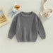 Gebreide Trui - Amba Unisex, Wit/Zwart/Blauw/Roze/Groen/Grijs/Bruin, Katoen, Maat 0-6 jaar-More For Mini