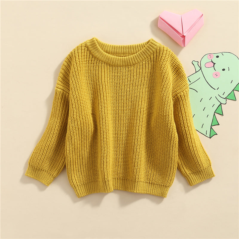 Gebreide Trui - Amba Unisex, Wit/Zwart/Blauw/Roze/Groen/Grijs/Bruin, Katoen, Maat 0-6 jaar-More For Mini