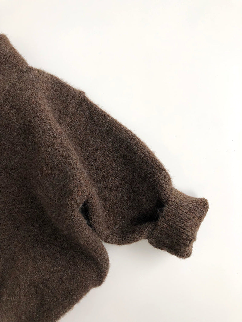 Polo – Moga Unisex, Beige/Bruin, Katoen, Wol, Maat 1-7 Jaar-More For Mini