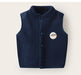 Gilet met Embleem – Woef Unisex, Bruin/Blauw/Roze/Wit, Fleece, Maat 1-5 Jaar-More For Mini