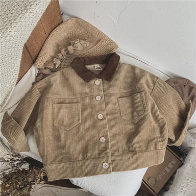 VintageCord Kinder Ribfluwelen Jas | Corduroy Jas Unisex | 9 Maanden – 3 Jaar | Warme Najaarslook met Zachte Kraag More For Mini