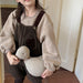 Tuinbroek - Cozy Cubs Meisjes, Beige/Bruin, Katoen, Maat 0-6 Jaar-More For Mini