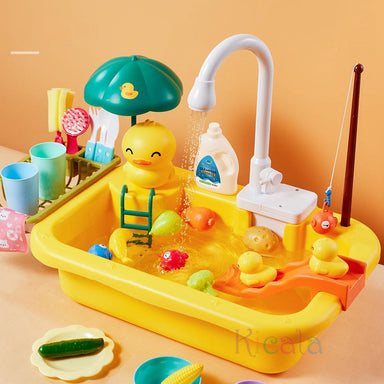 Splashy Duck Vattenset – Pedagogisk Vattenleksak med Fontän, Änder & Tillbehör | För Inomhus & Utomhus | Ålder 2–6 År More For Mini