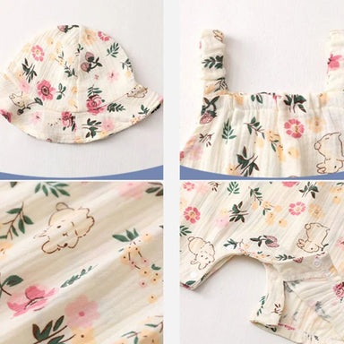 Babypakje Zonder Mouwen met Zonnehoedje – Licht & Comfortabel voor Warm Weer | Voor 1-24 Maanden More For Mini