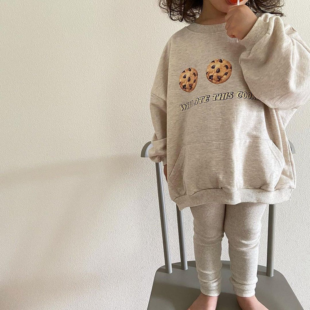 Tröja med kakor – Cookiecrew Pojkar/Flickor, Brun/Grå, Bomull, Storlek 0–5 år More For Mini