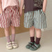 Sommarklädset med Randiga Shorts + T-shirt – Tula Unisex, Rosa/Brun, Bomull, Storlek 0–8 år More For Mini