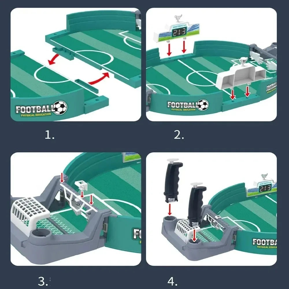 Mini Tafelvoetbalspel voor Kinderen & Volwassenen – Compact, Duurzaam & Ideaal voor 2 Spelers More For Mini