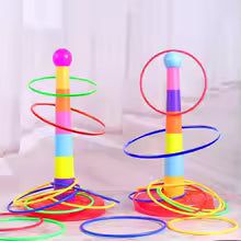 Ringkastningsspel för Barn – Stapeltorn & Ring Toss | Inne & Ute Lilla Lycka