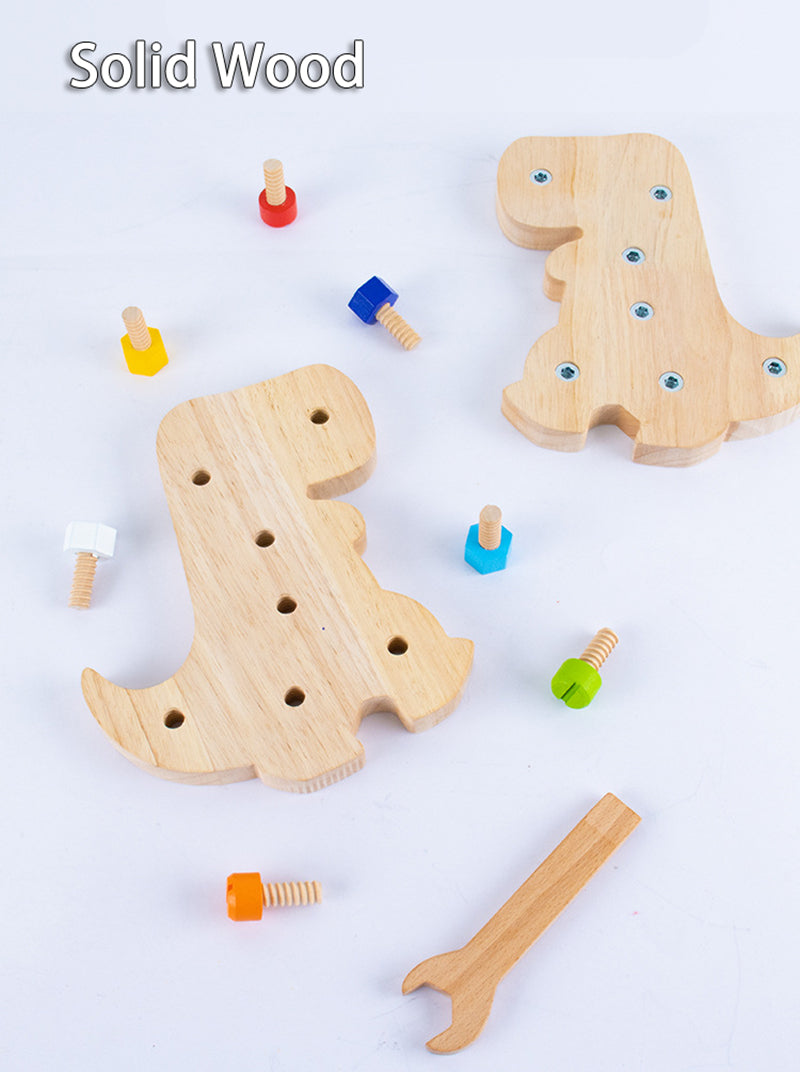 Träbaserad 3D Dino Byggsats – Pedagogiskt STEM-leksak, Bygg & Lek, Motorisk Utveckling, från 2 År More For Mini