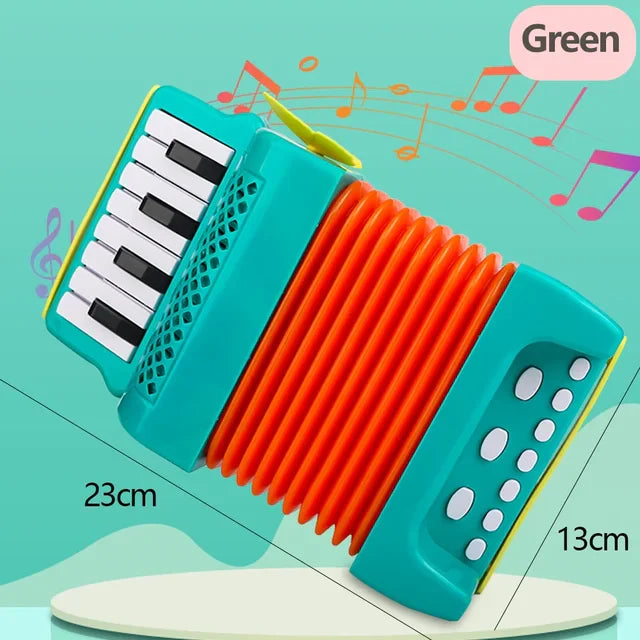 Kinder Accordeon – Speelgoed, Groen, Duurzaam, BPA vrij, 3+ Jaar-More For Mini