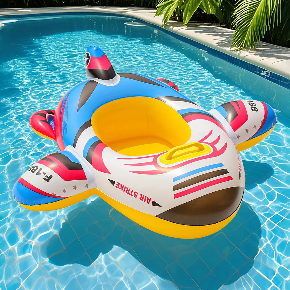 Flygplan Simring Barn – Uppblåsbar Pool Float med Handtag More For Mini