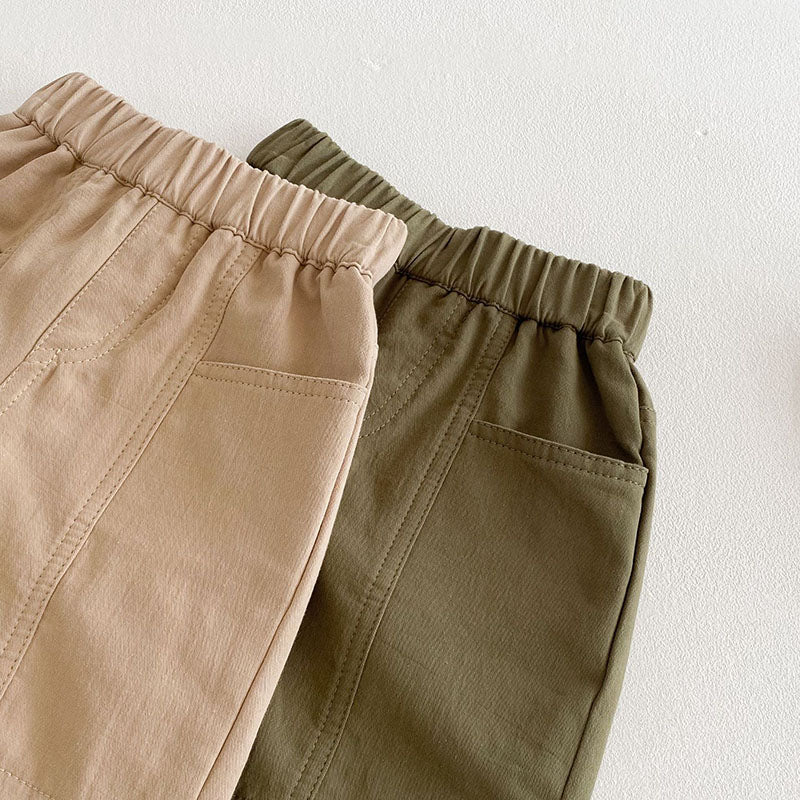 Kortbyxa Cargo – Natu Shorts Baby, Småbarn, Förskolebarn, Beige/Grön, Bomull, Storlek 0–6 år More For Mini