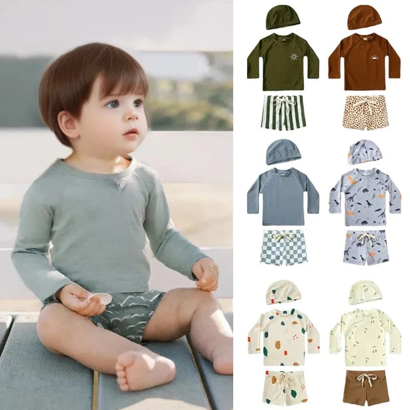Baby Pojkar UV Simset med Hatt – UPF 50+ | 9M-7 år More For Mini