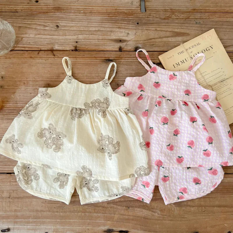 Zomers Baby Setje – Luchtige Tanktop & Korte Broek | Comfortabel & Ademend | Maat 1-24 maanden More For Mini
