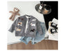 Gebreid Vest met Honden - Puppy Love Unisex, Grijs, Katoen, Maat 0-4 Jaar-More For Mini