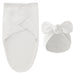 Inbäddningsfilt & Mössa – DreamNest Luxe, Unisex, Grå/Grön/Rosa/Vit/Brun, Bomull, Nyfödd More For Mini