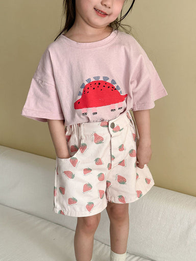 T-shirt med Dinosaurieprint – Baby, Småbarn, Förskolebarn, Grön/Grå/Beige/Rosa, Bomull, Storlek 0–8 år More For Mini
