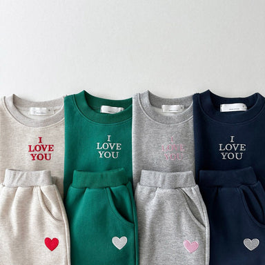 Träningsset I Love You – Baby, Småbarn, Förskolebarn, Barn, Bomull, Storlek 0–6 år More For Mini