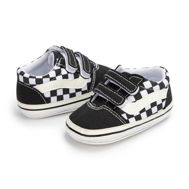 TinySteps Checker Babysneakers 0–1,5 år – Första Skor Halkfria | Kardborreband | Rutig Canvas More For Mini