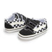 TinySteps Checker Babysneakers 0–1,5 år – Första Skor Halkfria | Kardborreband | Rutig Canvas More For Mini