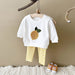 Set med leggings och tröja – BerryBabe Flickor, Rosa/Gul/Grön, Bomull, Storlek 0–3 år More For Mini