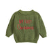 Kersttrui – Mijn Eerste Kerst Unisex, Groen/Rood/Khaki/Wit, Katoen, Maat 0-2 Jaar-More For Mini