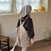 Tuinbroek - Cozy Cubs Meisjes, Beige/Bruin, Katoen, Maat 0-6 Jaar-More For Mini
