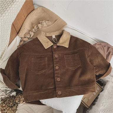VintageCord Kinder Ribfluwelen Jas | Corduroy Jas Unisex | 9 Maanden – 3 Jaar | Warme Najaarslook met Zachte Kraag More For Mini