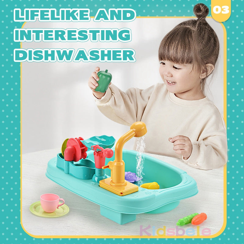 SplashSink 2-i-1 Leksakshandfat & Fiskelek med Strömmande Vatten | Interaktiv Vattenleksak (2–6 År) More For Mini