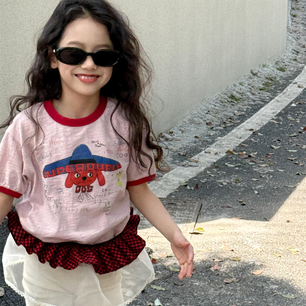 Nupa Kids SuperDuper Dog T-shirt – Baby- och barn-T-shirt med hund – 100 % bomull – 0–6 år – Tecknad tryckdesign More For Mini