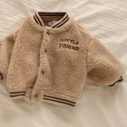 Teddy Bomber Jas voor Kinderen | Zachte Warme Winterjas Unisex | 9 Maanden – 3 Jaar | Fleece Look met Sportieve Boorden More For Mini