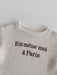 Paris Petit Babyset – Mjuk Sommaroutfit i Ribbat Tyg med Fransk Touch – Unisex | Storlek 0–3 år | More for Mini MoreForMini