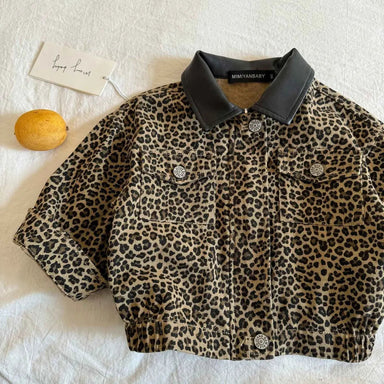 NAROO Leopard Barnjacka – Jacka med leopardmönster Unisex Bomull (0–8 år) More For Mini