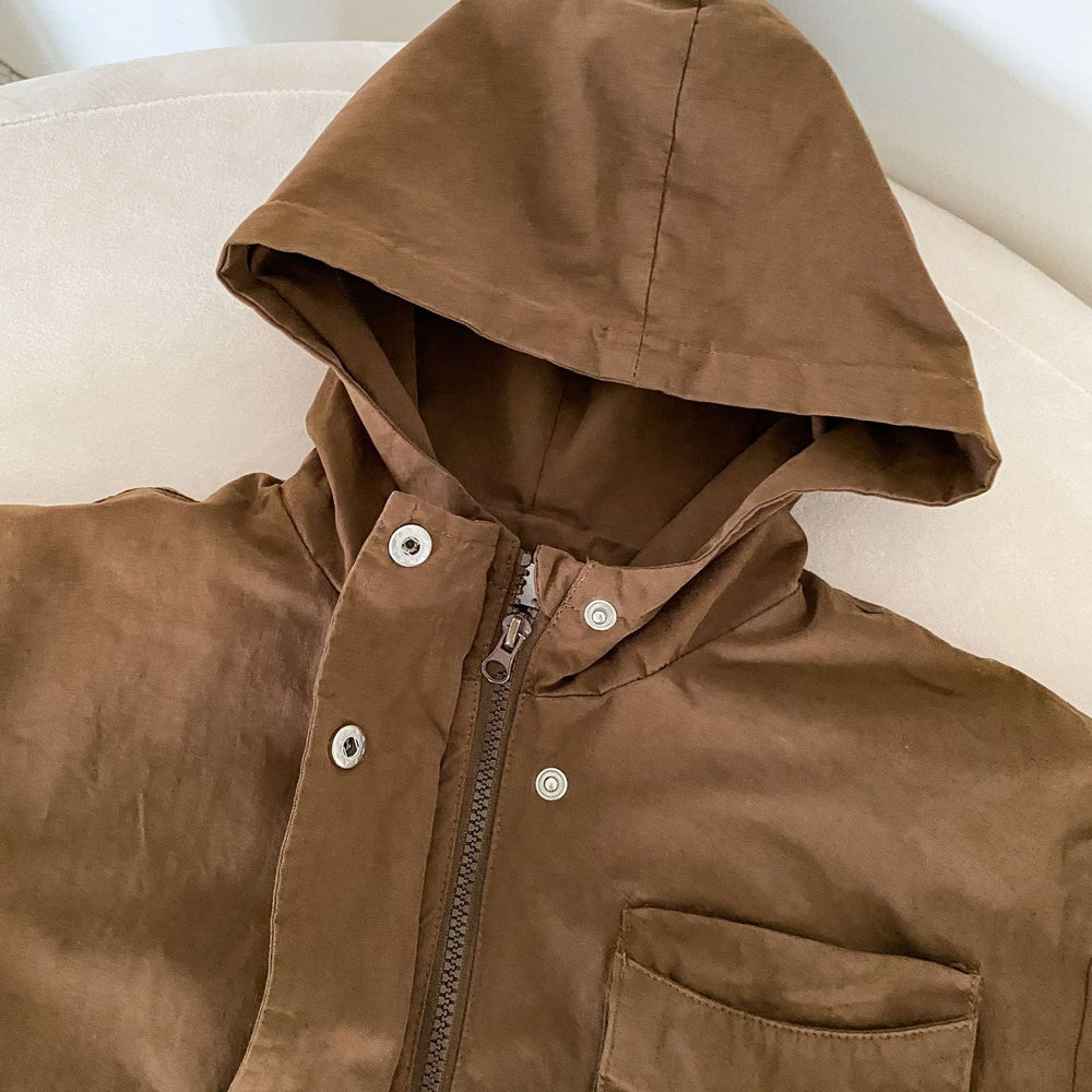 Vindjacka Parkas – CozyShield Unisex, Beige/Brun, Bomull, Storlek 0–8 år More For Mini