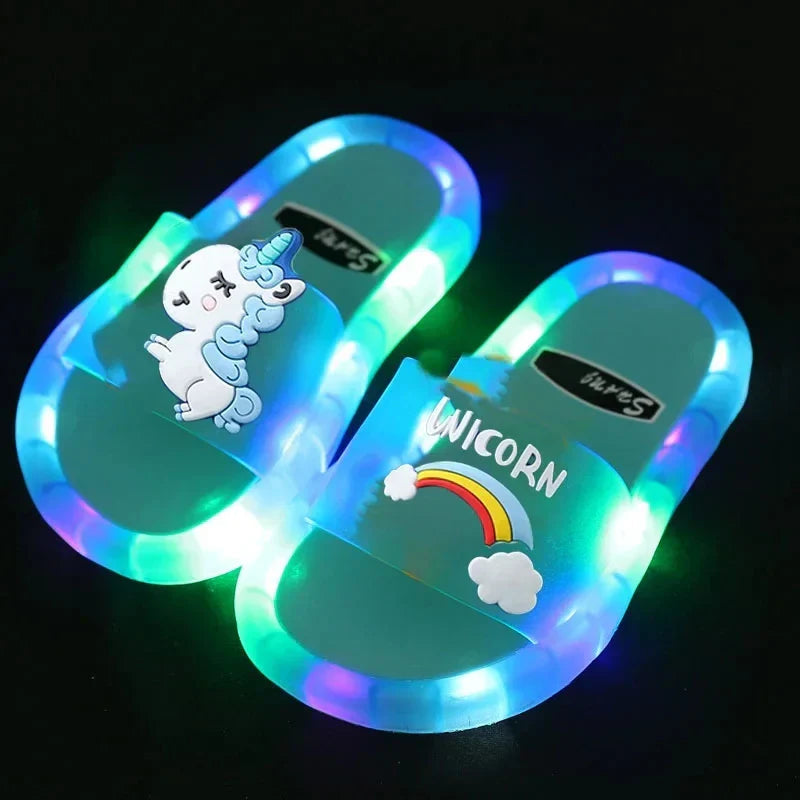 Enhörning Tofflor med LED Ljus för Barn – Lekfull & Färgglad More For Mini