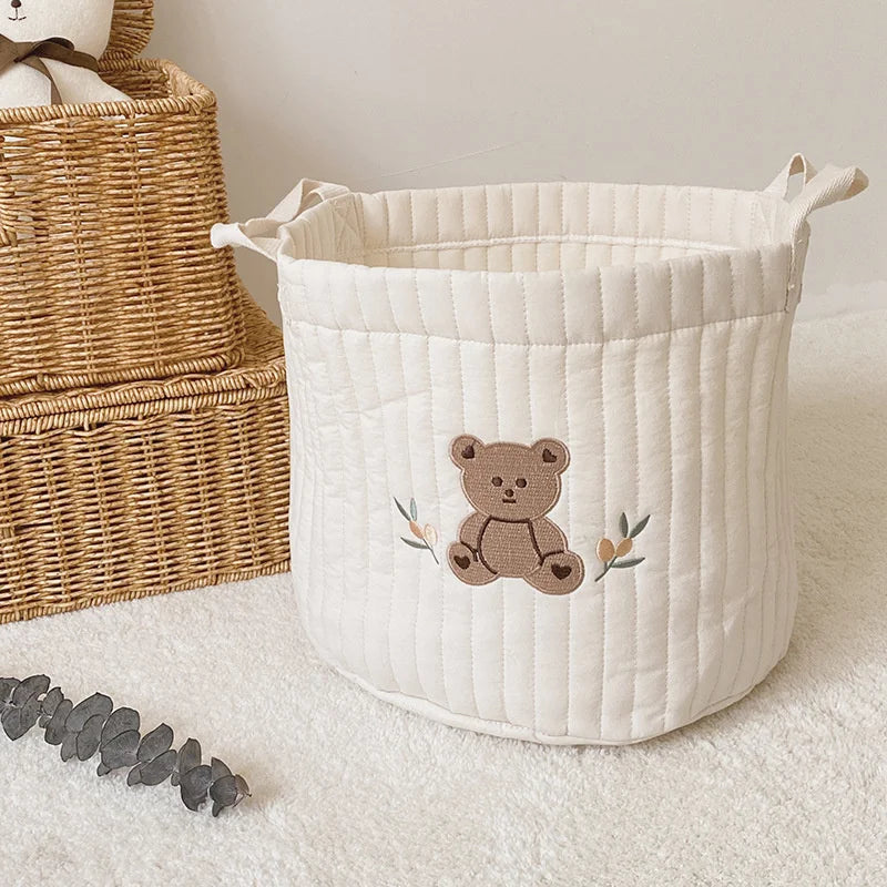Opbergmand Babykamer – Zachte Katoenen Mand voor Luiers, Kleding & Speelgoed | SoftNest More For Mini