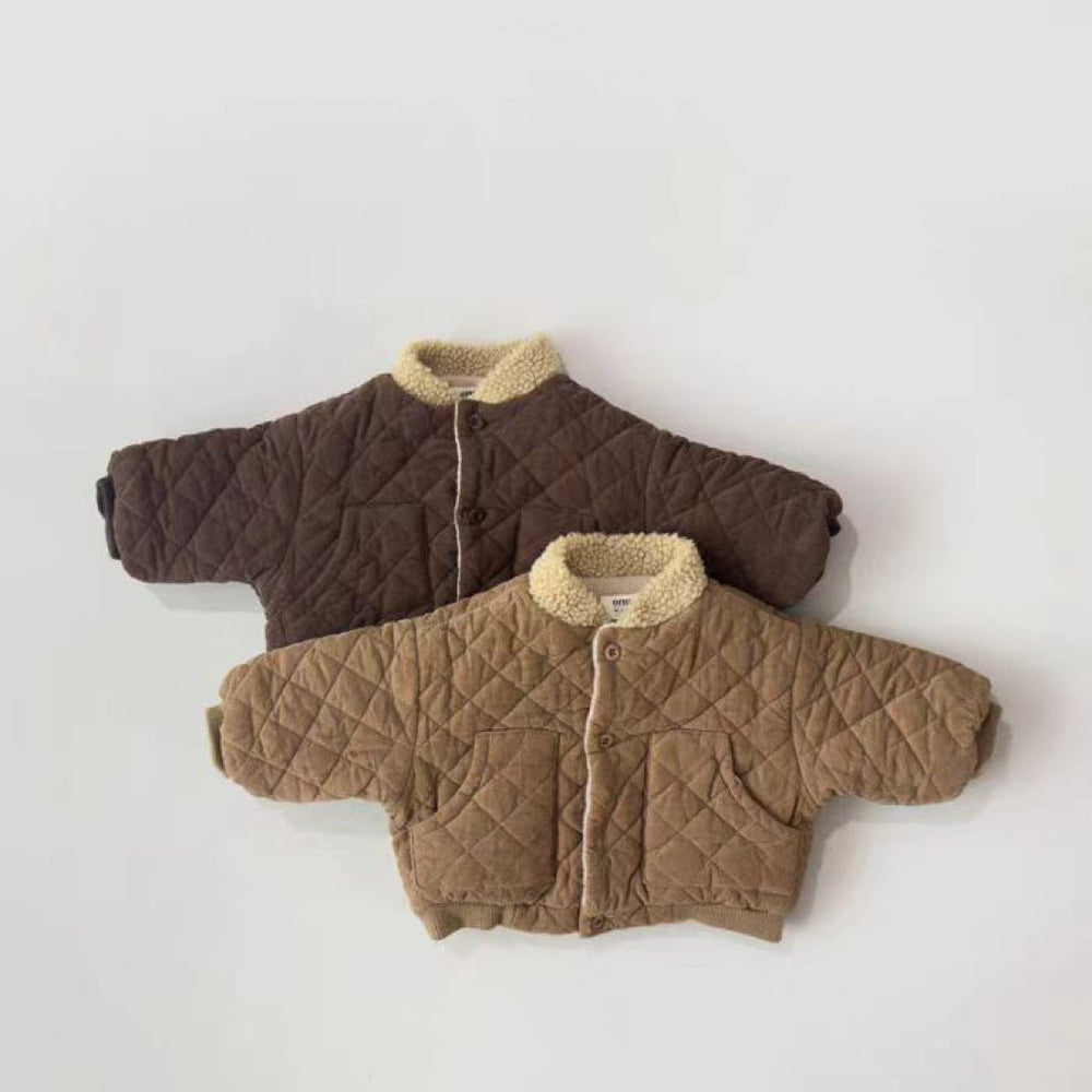 Gewatteerde Jas - Little Wanderer Jongens, Bruin/Beige, Katoen, Maat 0-6 Jaar-More For Mini