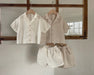Sommar Babyset 0–3 år – Andningsbar Linneskjorta och Shorts – Stilfull & Bekväm för Små Barn MoreForMini