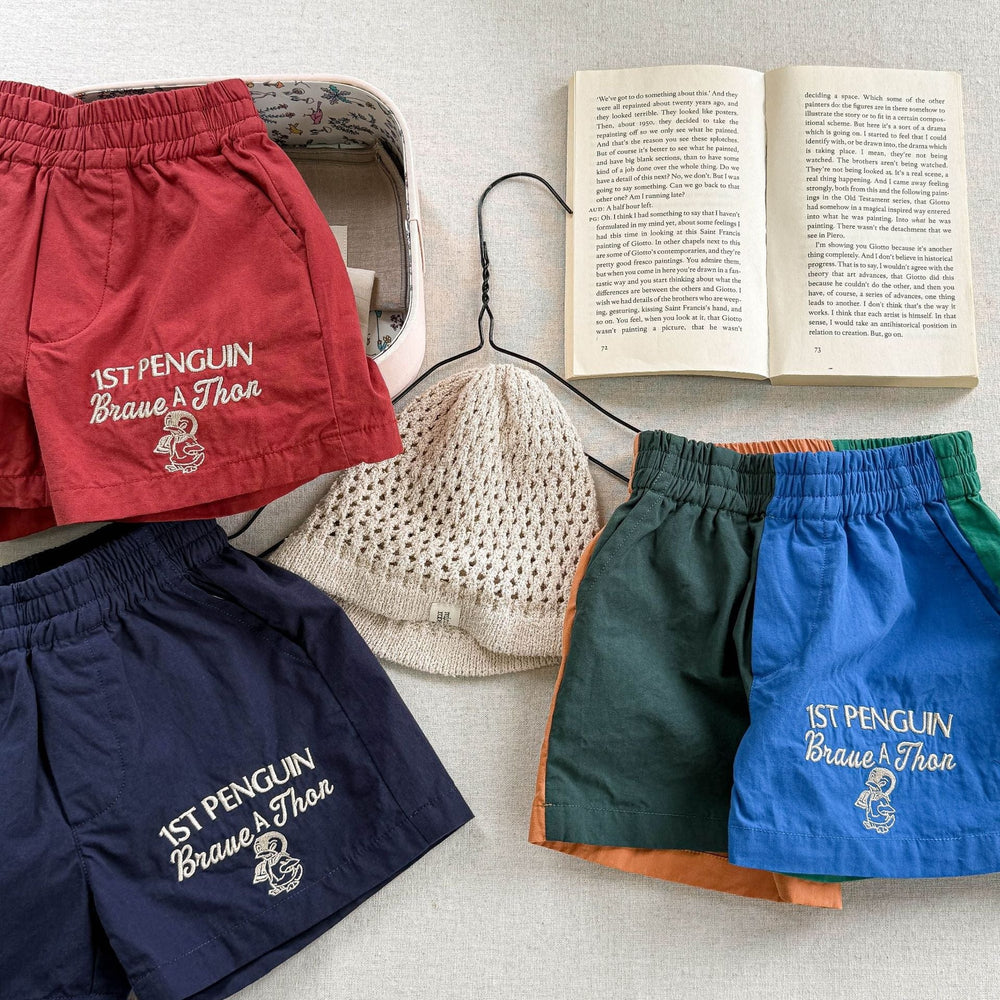Sommarshorts i bomull för barn – Braveton unisexshorts för pojkar och flickor (0-6 år) – Andningsbara och elastiska More For Mini