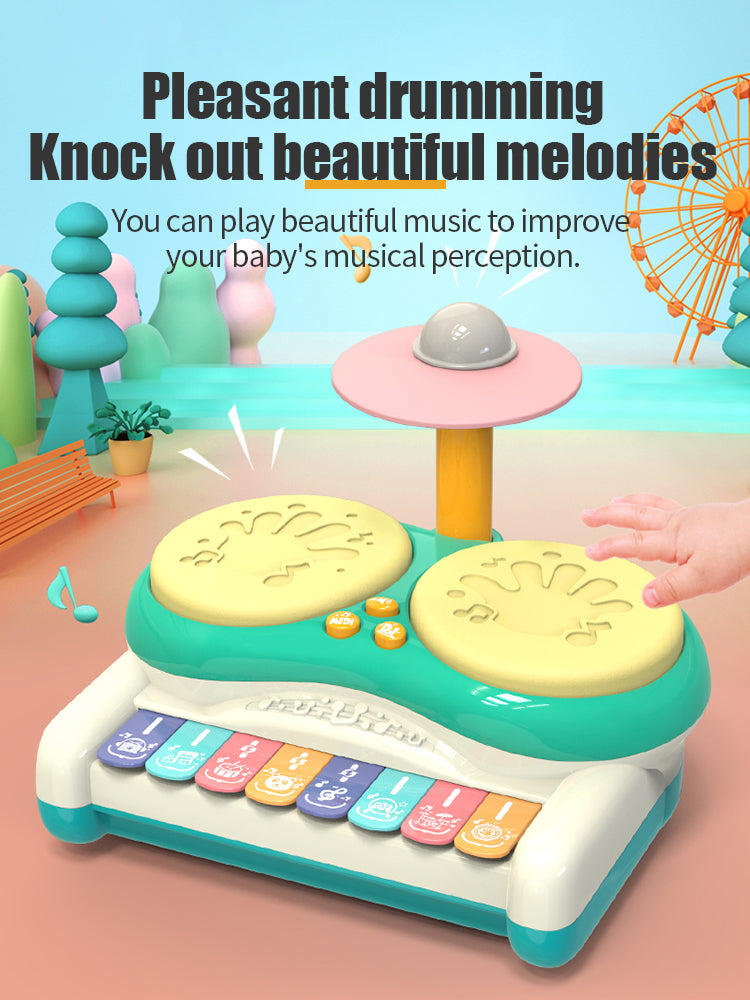 Trumset för Barn med Ljus & Ljud – Pedagogiskt Musikleksak för Baby, Småbarn & Förskolebarn 1–5 År More For Mini